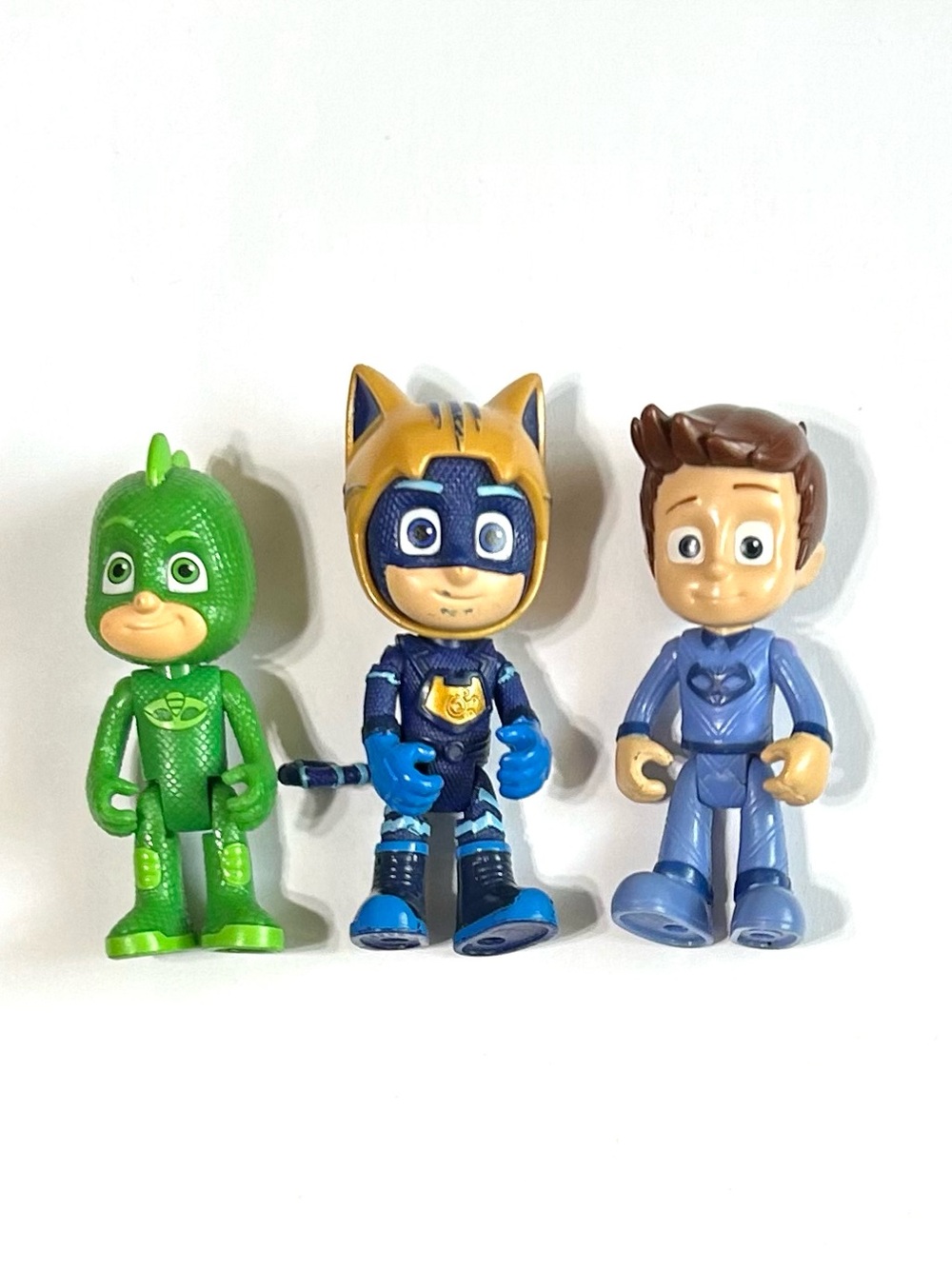 3 PJ Masks Figures Catboy, Connor Unmasked HTF Version & Gekko. Cat Boy
